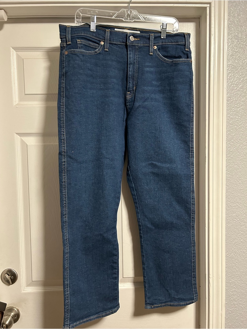 Levi Strauss women’s Dark Wash Straight-Leg Jeans